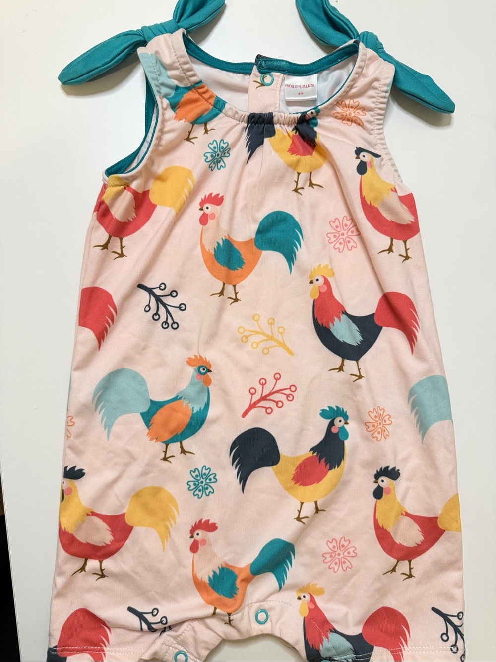 Penelope Plumm Rooster Romper 2T